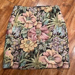 TOPSHOP fall flower mini skirt